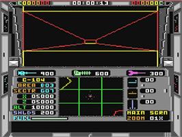 In game image of Echelon on the Commodore 64.