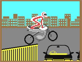 In game image of Eddie Kidd Jump Challenge on the Commodore 64.