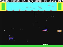 In game image of Eliminator on the Commodore 64.