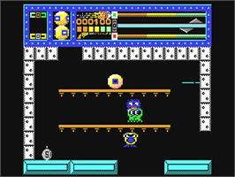In game image of Equinox on the Commodore 64.