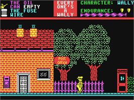In game image of Everyone's A Wally on the Commodore 64.