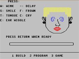In game image of FaceMaker on the Commodore 64.