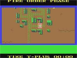In game image of Field of Fire on the Commodore 64.