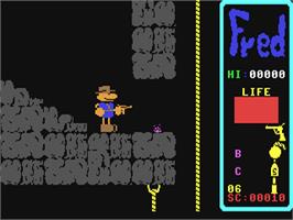 In game image of Fred on the Commodore 64.