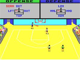 In game image of GBA Championship Basketball: Two-on-Two on the Commodore 64.