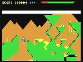 In game image of Galactic Gardener on the Commodore 64.
