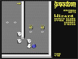In game image of Garrison on the Commodore 64.