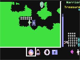 In game image of Gemstone Healer on the Commodore 64.