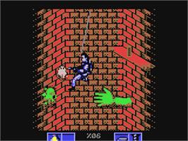 In game image of Ghostbusters II on the Commodore 64.