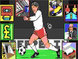 In game image of Graeme Souness Soccer Manager on the Commodore 64.
