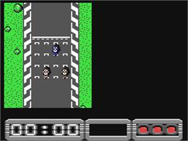In game image of Grand Prix Master on the Commodore 64.