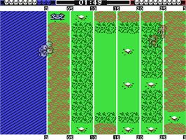 In game image of Grave Yardage on the Commodore 64.