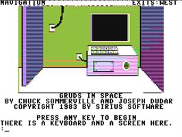 In game image of Gruds In Space on the Commodore 64.
