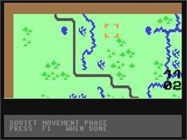 In game image of Guderian on the Commodore 64.