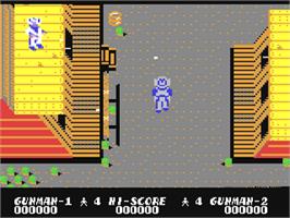 In game image of Gun.Smoke on the Commodore 64.