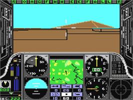 In game image of Gunship on the Commodore 64.