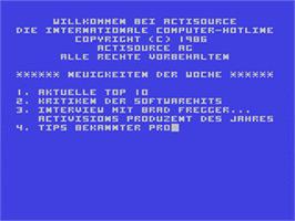 In game image of Hacker II: The Doomsday Papers on the Commodore 64.