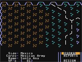 In game image of Halls of Montezuma: A Battle History of the United States Marine Corps on the Commodore 64.