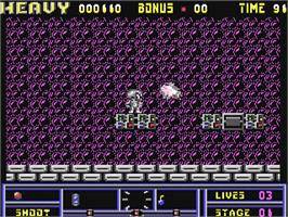 In game image of Hard 'n Heavy on the Commodore 64.
