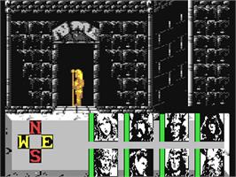 In game image of Heroes of the Lance on the Commodore 64.