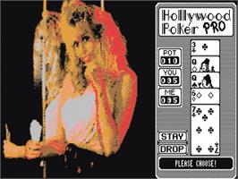 In game image of Hollywood Poker on the Commodore 64.