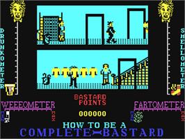 In game image of How to be a Complete Bastard on the Commodore 64.