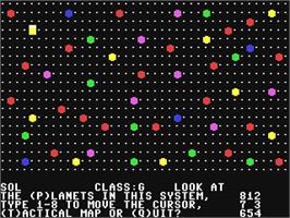 In game image of Imperium Galactum on the Commodore 64.