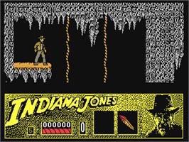 In game image of Indiana Jones and the Last Crusade: The Action Game on the Commodore 64.