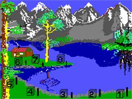 In game image of Jack Charlton's Match Fishing on the Commodore 64.