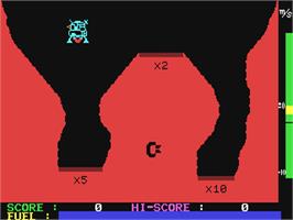 In game image of Jupiter Lander on the Commodore 64.
