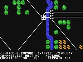In game image of Kampfgruppe on the Commodore 64.