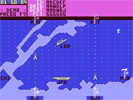 In game image of Kennedy Approach on the Commodore 64.