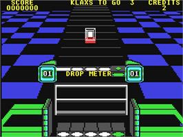 In game image of Klax on the Commodore 64.