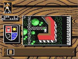 In game image of Knights of Legend on the Commodore 64.