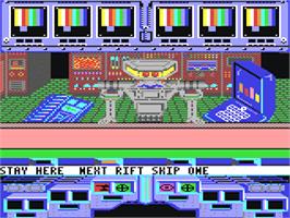 In game image of Koronis Rift on the Commodore 64.