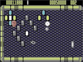 In game image of Krakout on the Commodore 64.