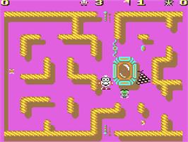 In game image of Kwik Snax on the Commodore 64.