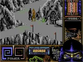 In game image of Last Ninja 3 on the Commodore 64.