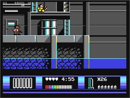 In game image of Lethal Weapon on the Commodore 64.