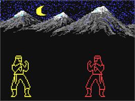 In game image of Master Ninja: Shadow Warrior of Death on the Commodore 64.