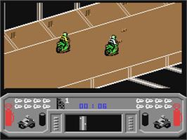 In game image of Mean Streak on the Commodore 64.