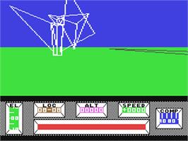 In game image of Mercenary: Escape From Targ with the Second City on the Commodore 64.