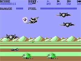 In game image of Mig-29 Soviet Fighter on the Commodore 64.