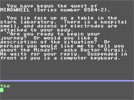 In game image of Mindwheel on the Commodore 64.