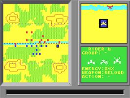 In game image of Modem Wars on the Commodore 64.