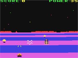 In game image of Moonsweeper on the Commodore 64.