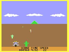 In game image of Motocross Racer on the Commodore 64.