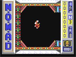 In game image of N.O.M.A.D. on the Commodore 64.
