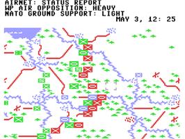 In game image of NATO Commander on the Commodore 64.