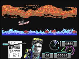 In game image of Navy Moves on the Commodore 64.